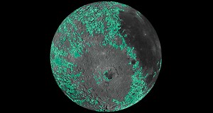 This spinning moon shows where debris from giant impacts fell