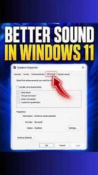 Windows 11 Hidden Audio Trick! 🔊 Improve Sound in 10 Seconds! #cyberfluxtech111
