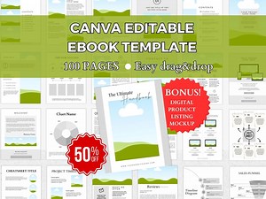100 Ebook Template: Canva Coaching Workbook (digital Download) - Etsy