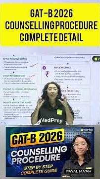 GAT-B 2026 Counselling Started? 😱 Complete Step-by-Step Process
