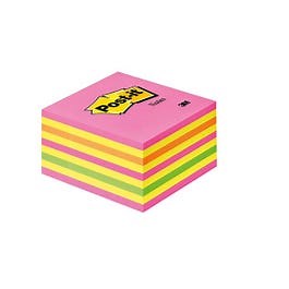 Post-It Neon Pink Cube 76x76mm 450 Sheets