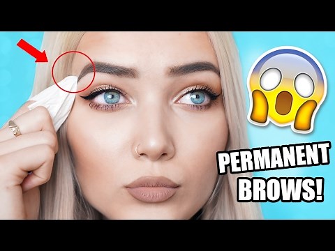 DIY PERMANENT EYEBROWS! IT ACTUALLY WORKS!