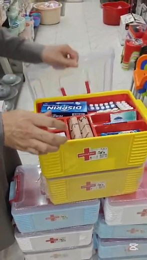 6.6K views | Keep your medicines and first-aid essentials neatly organized — anytime, anywhere!  The Aqua Medicine Box (Small & Large) is durable, portable, and water-resistant — perfect for home, office, or travel. Stay prepared, stay protected.  | Shahzeb.Traders | Facebook