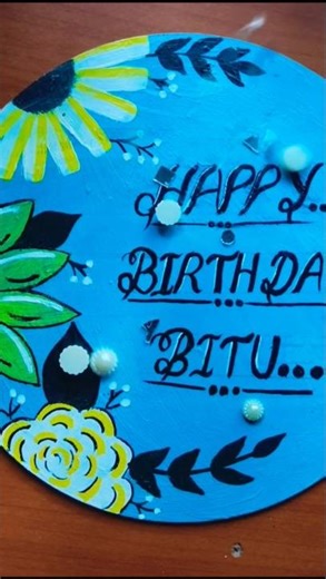 DIY name plate painting 🍂😍✨ MDF wooden plate #shorts #art #drawing