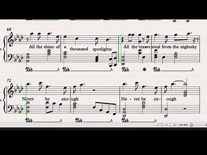 Never Enough Tutorial Piano Sheet Music