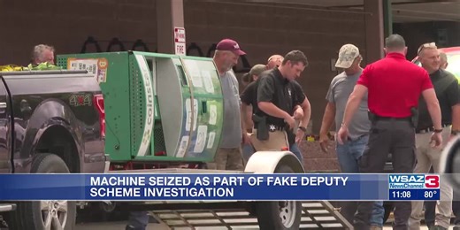 Coinstar machine seized as part of fake deputy scheme investigation