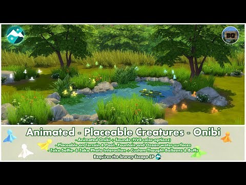 Bakies The Sims 4 Custom Content: Animated - Placeable Creatures - Onibi