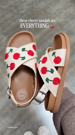 Victoria McFall on Instagram: "🍒 comment CHERRY and I’ll send you the link to shop the cutest little girl sandals 😍 #walmartpartner #walmartstyle #walmartfashion little girl fashion, girls style, trendy style, cherry sandals, walmart fashion finds, affordable fashion, summer outfit ideas, spring looks, walmart run must have, trending, girls fashion"