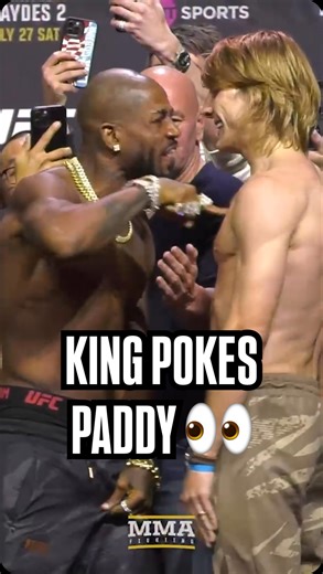 King Green put his finger in Paddy Pimblett’s chest during their final faceoff 👀 #UFC304 | MMA Fighting