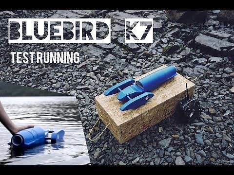 RC Bluebird K7 - EDF Jet Boat Speed Testing on Coniston