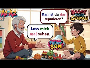 Easy German Phrases 💡 Father and Son Q&A for Beginners