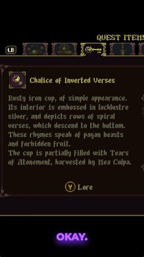 The Most Mysterious Item in This Game #shorts #darkcfantasy #blasphemous