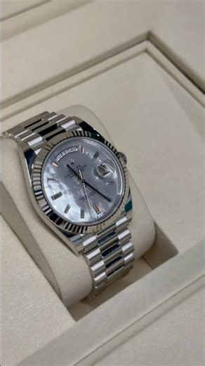 LOOK AT THIS MASTERPIECE😍 #rolex #unboxing #daydate #luxurywatches #rolexwatch #platinum #2026