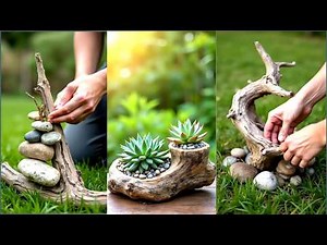 Rustic Garden Art Ideas: Create Beautiful DIY Decor Using Stone & Driftwood!
