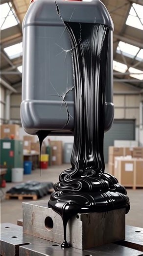 Ultra-Thick Goo vs Hydraulic Press | Satisfying Viscosity Test #shorts #viral #aishorts