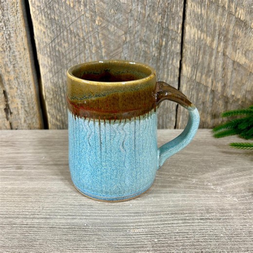 Handmade Pottery Mug, Large Carved Ceramic Mug, 12-16 Oz - Etsy