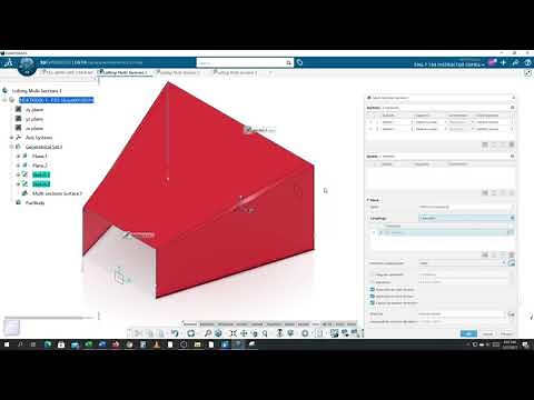 Lofting Multi-Sections Surface 1 CATIA 3DExperience