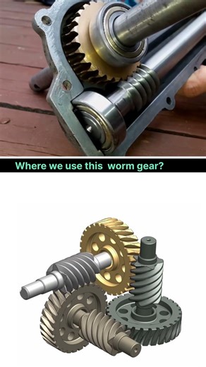 Understanding the Power of Worm Gears: Applications & Mechanics ⚙️#Mechanism #MachineDesign #power