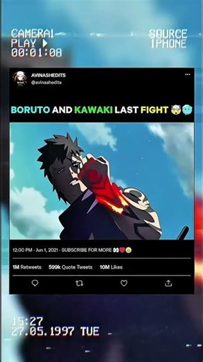 Kawaki and Boruto Final battle￼ #anime #boruto ￼