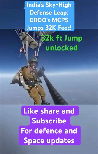 Breaking Altitude Barriers: DRDO’s Combat Parachute Triumph at 30,000 FT#AtmanirbharBharat #drdo