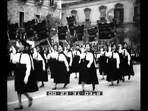 Demonstration by the Opera Nazionale Balilla departments in the presence of the Undersecretary