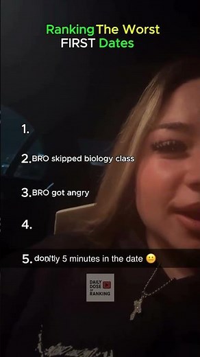 Ranking The Worst First Dates #ranking