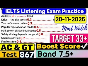 IELTS Listening Practice Test 2025 with Answers | Recent Exam 28.11.2025