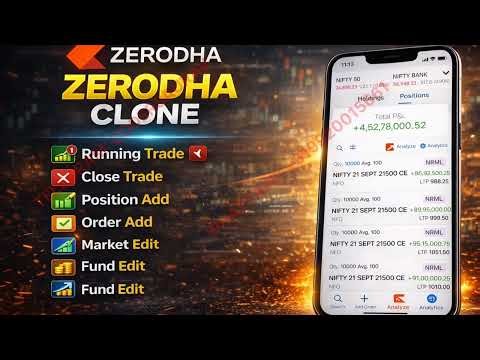 Zerodha Clone APK 2026 || Kite broker clone || kite clone apk for live video || kite & zerodha clone