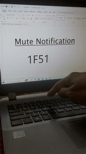 Mute Notification Symbol in Ms Word #windows #typing #officehacks #keyboardshortcuts #keyboard