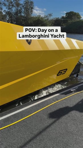 TECNOMAR FOR LAMBORGHINI 63 — Automotive DNA Meets the Open Sea ⚓ The Tecnomar for Lamborghini 63 is an award-winning 63ft sports yacht born from a collaboration between Automobili Lamborghini and Tecnomar, blending supercar aesthetics with high-performance yachting. Inspired by Lamborghini’s design language, the yacht features sharp lines, carbon-fiber construction, and a bold, futuristic profile. Powered by twin V12 engines and built from advanced lightweight materials, she delivers exhilarati