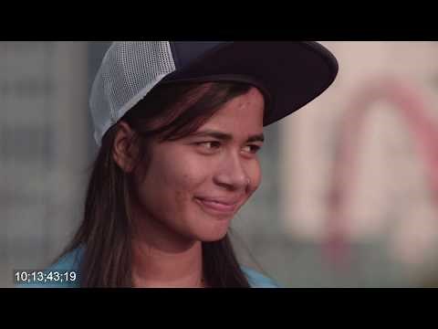 Asha Gond at the Skateboarding World Championships in Nanjing, Nov. 2018