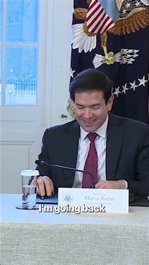 Marco Rubio Cringes as Trump Accidentally Reads Private Note Aloud #shortrs