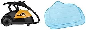 McCulloch MC1275 Heavy-Duty Steam Cleaner & Steamfast Replacement Microfiber Mop Pad for Steamfast SF-275/SF-370 and McCulloch MC1275 (2-Pack)