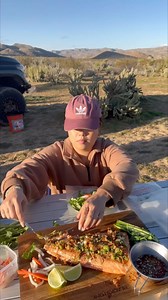 Vietnamese style spring rolls with whole broiled catfish is one of my favorite meals but using salmon at camp is a great alternative! 🐟 ➡️ Recipe: Garlic and Scallion Salmon Spring Rolls Servings: 3-4 - [ ] 4 lb salmon filet, skin on - [ ] Salt and pepper to taste Garlic Scallion oil: - [ ] 1/2 cup green onions, sliced - [ ] 6-8 cloves garlic, minced - [ ] 2 tbsp butter - [ ] 1 tbsp neutral oil Crispy shallots: - [ ] 1 large shallot, thinly sliced - [ ] 1/4 cup neutral oil Dipping Sauce: - [ ] 