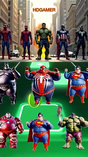 _Spiderman🆚Minions Batman🆚Minion Hulk 🆚 Spiderman Venom Transform to Monster_coffindance.