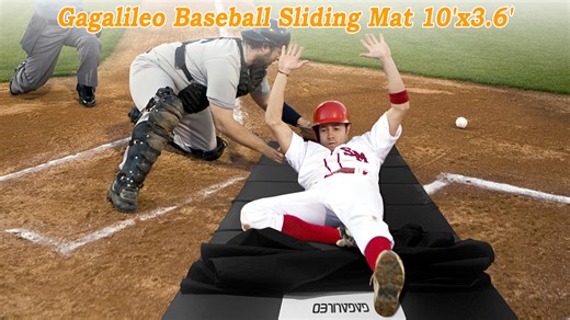 Watch Gagalileo Slide Rite Baseball and Softball Sliding Mat 10FT on Amazon Live