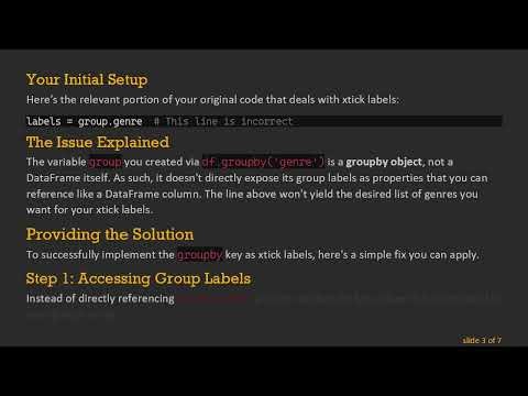 Using the groupby Key as xticklabel in Python