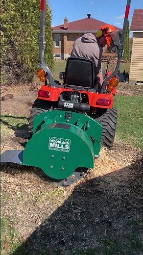 Woodland mills wg24 stump grinder on Kubota bx 25