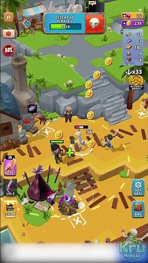 Age Of Sails - Gameplay - Fight The Skeletons (Android, IOS)