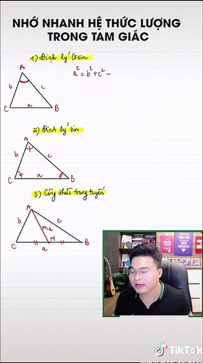 Hệ thức lượng trong tam giác: Cách học và công thức