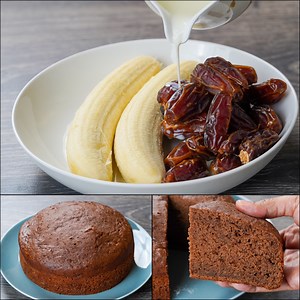 2.2M views · 268 reactions | I Combined Dates & Banana With Milk & Make This Delicious Cake Recipe | Date Chocolate Cake Recipe | N'Oven Recipes | Facebook