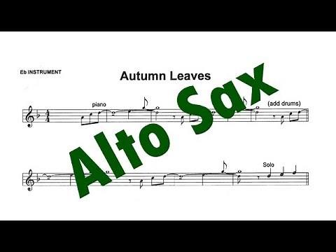 AUTUMN LEAVES [JAZZ STANDARDS] [alto sax]