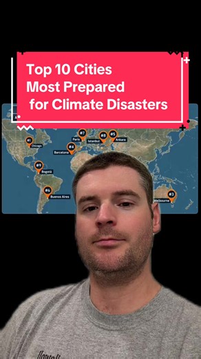 WHY DID THESE 10 CITIES RANK SO HIGH? An AlphaGeo study of 72 major cities compared climate exposure with existing adaptation to identify cities with lower remaining risk. Geography, infrastructure and preparedness all play a role. 1. Chicago, United States: Low coastal and hurricane exposure combines with strong infrastructure. The region’s Deep Tunnel system captures excess stormwater and sewage to help reduce flooding. 2. Addis Ababa, Ethiopia: Its elevation and favorable highland climate hel