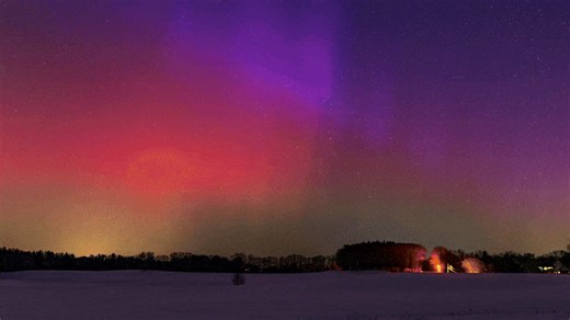 Vibrant Aurora Dances Over New England