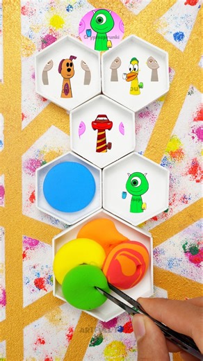 Sprunki OC NumberBlocks Okka Kiru Song Clay Mixing Art #incrediboxsprunki #trending #sprunki