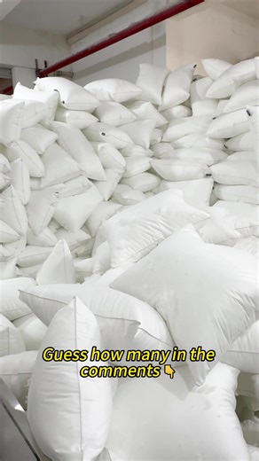Quickly Filling Pillows at a Factory