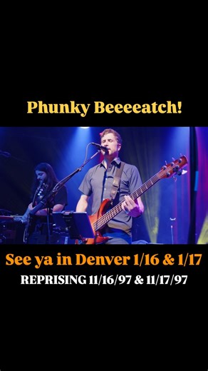 Reprise Band on Instagram: "See ya at Ophelia’s in Denver on 1/16 and 1/17! We’ll be REPRISING 11/16/97 and 11/17/97!! Can’t wait 🎉 #reprisetheband #phish #funkybitch"