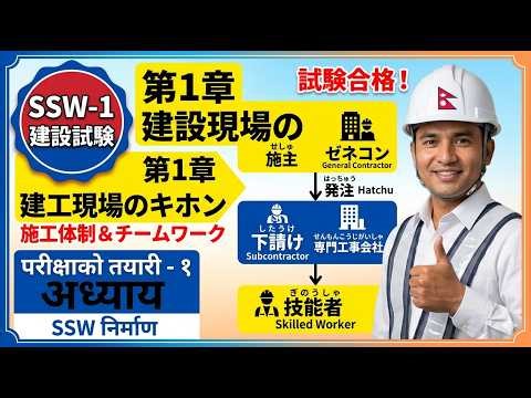 SSW Construction Exam Prep | Chapter 1: Teamwork（チームワーク） & Work System（日本の建設工事の施工体制） in Japan