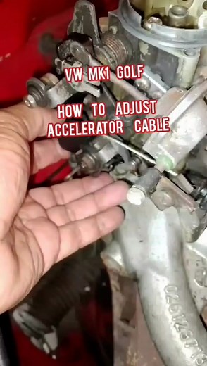 VW Golf Mk1.How to adjust accelerator cable correctly #golfmk1 #vwgolfmk2 #jettamk1