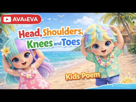 Head Shoulders Knees and Toes | Kids Song & Nursery Rhyme 🎵 | Fun Learning for Toddlers | AVA&EVA